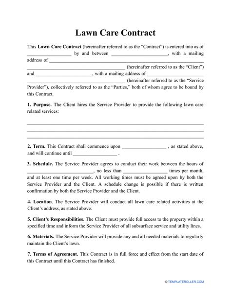 Landscaping Contract Sample Free 37 Sample Free Contract Forms In Pdf