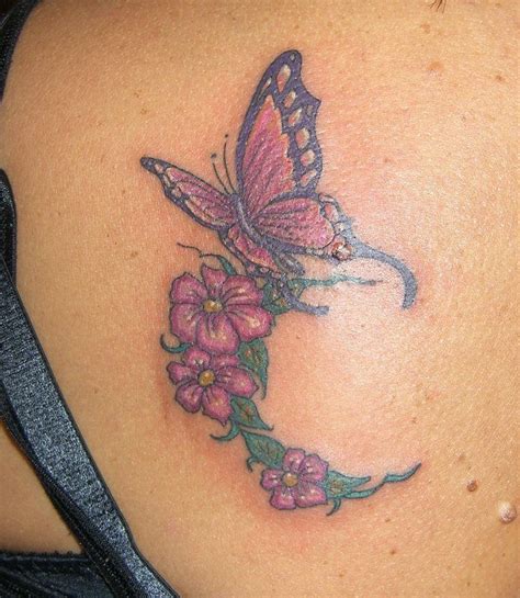 Butterflies Tattoosbutterflyand Flowers Butterfly With Flowers Tattoo