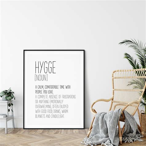 Hygge Printable Sign Hygge Wall Art Funny Definition Poster Etsy