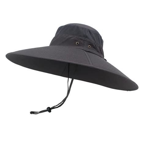 15cm Super Long Wide Brim Bucket Hat Breathable Quick Dry Men Women