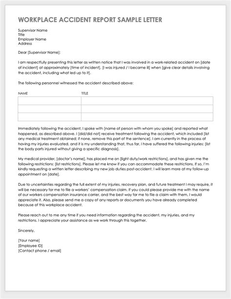 Sample Of Incident Report Letter For Your Needs Letter Template