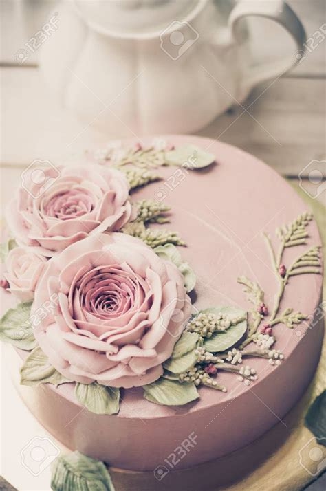 Happy Birthday Flower Cake Buttercream Flower Cake Happy Birthday Cake