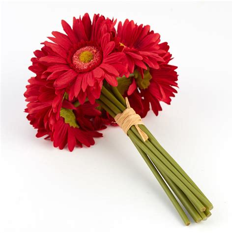 dark red artificial gerbera daisy bouquet bushes bouquets floral supplies craft supplies