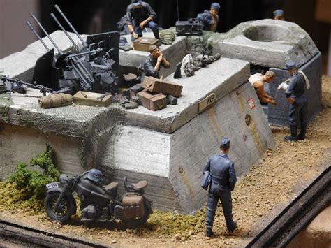 WW2 Luftwaffe Atlantic Wall Flak Bunker 1 35 WW2 German Dioramas