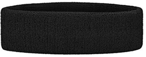 Sportsholic Head Band Sweat Forehead Band Black Colour For Sports And