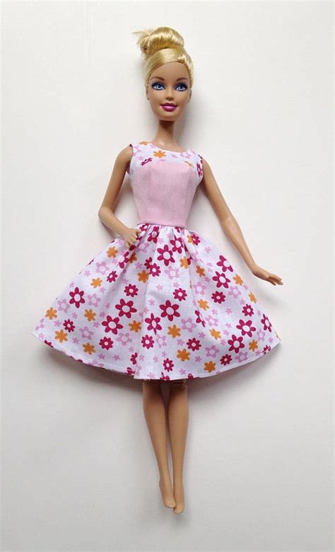 Handmade Barbie Clothes Basics Liv Pink Dress Etsy Sewing Barbie