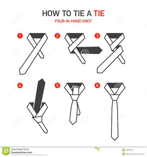 How can i remember how to tie a tie if i keep forgetting the steps? How To Tie A Tie Instructions Stock Vector - Illustration ...