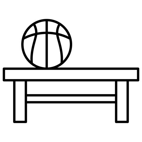 Bench Basketball Theme Line Style Icon 11617657 Vector Art At Vecteezy