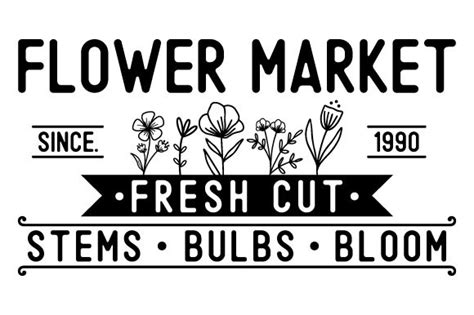 Flower Market Sign Svg Graphic By Abstore · Creative Fabrica
