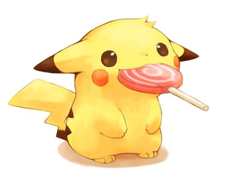 Pikachu Eating Lollipop Hd Wallpaper Wallpaper Flare