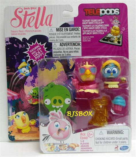 Angry Birds Stella 4 Figures 22 Pack Sleepover And Treats Pack Telepods