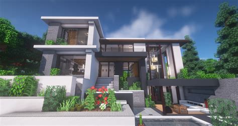 Realistic Modern House Download Tutorial Minecraft Map