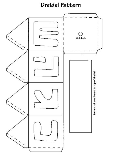 Printable Dreidel Template