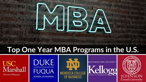 Top One Year Mba Programs In The Us E Gmat