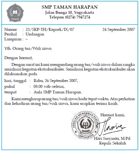 Catatan Ibnu Bahasa Indonesia Surat Dinas Dan Surat Pribadi