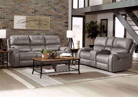 Clayton Reclining Sofa Set Gray Home Furniture Plus Bedding And