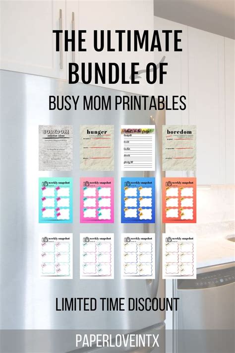 Ultimate Busy Mom Printable Bundle With Weekly Schedule Etsy Mom