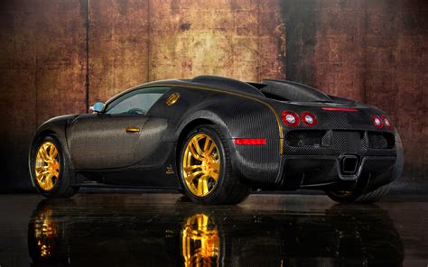 Wallpaper Gold Bugatti Car Neon Artists