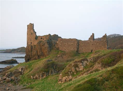 Dunure Castle And Headland From The South West Coast Scotland
