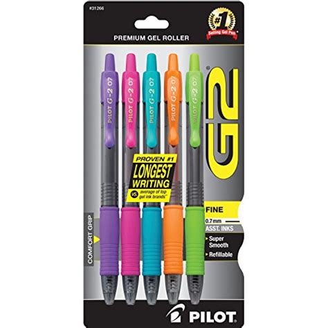 Pilot G2 Premium Refillable And Retractable Rolling Ball Gel Pens Fine