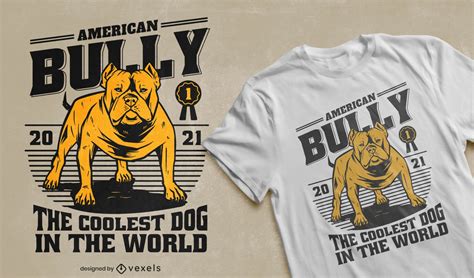 American Bully High Contrast T Shirt Design Vector Download