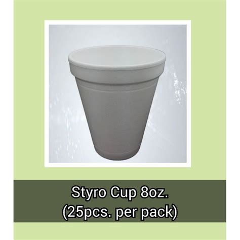 Styro Cup 8oz 25pcs Per Pack Shopee Philippines