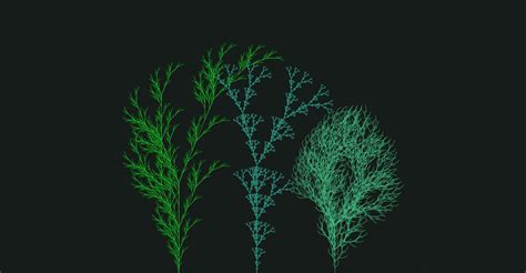 Fractal Trees Created With L Systems In P5js · Github