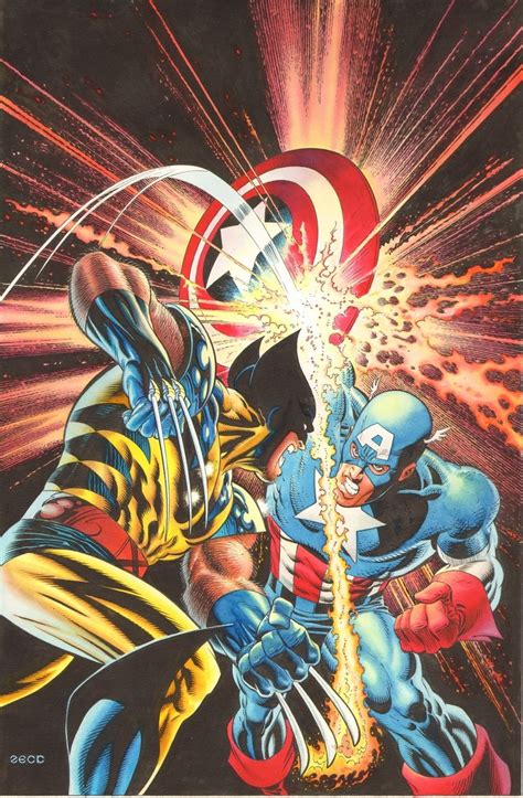 Captain America Vs Wolverine By Mike Zeck Wolverine Comic Marvel
