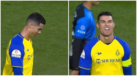 Cristiano Ronaldo Furious With Ref Blasts Ball Into Crowd And Trudges