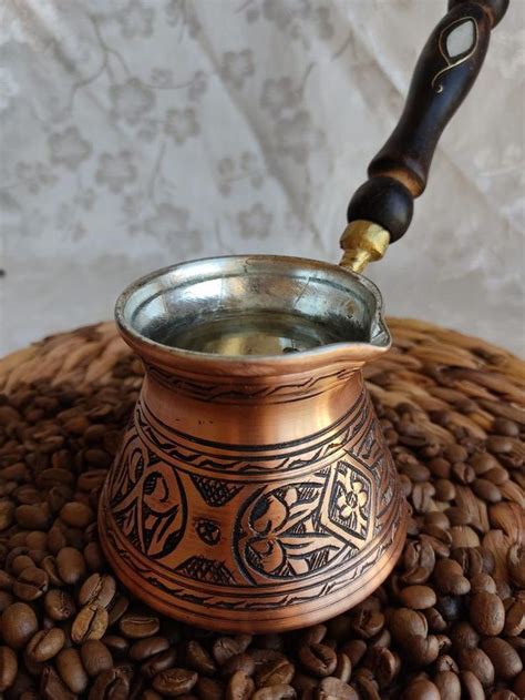 Handmade Copper Coffee Pot Turkish Coffee Pot Armenian Etsy Turkish