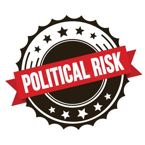 Political Risk On Red Round Stamp Stock Illustration Illustration Of