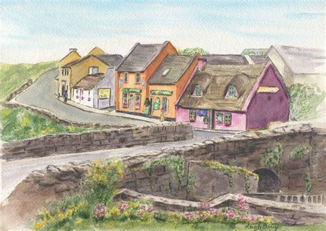 Doolin Ireland Watercolor Painting Print Irish Art Irish Etsy In 2021