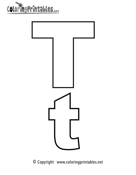 Free Printable Alphabet Letter T Coloring Page