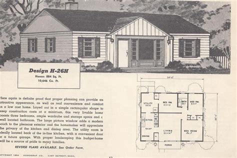 Traditional house plans are designed to last the test of time. Vintage House Plans, Mid Century Houses, 1950s Homes ...