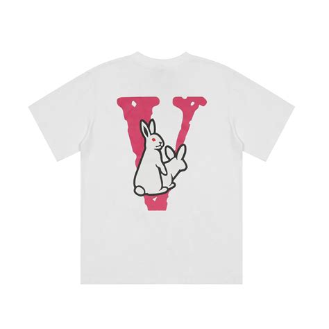 Vlone T Shirts Fr2 Joint Cartoon Rabbit Print Classic Tee For Both