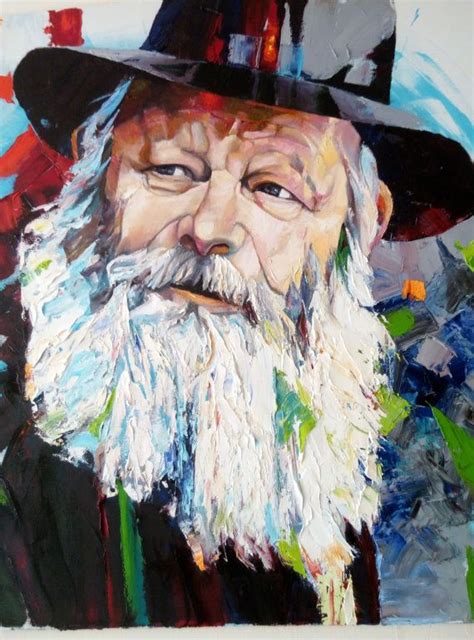 Lubavitcher Rebbe Chabbad Original Large Oil Painting Contemporary