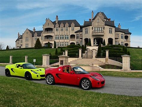 A Look At Some Mansions With Expensive Cars Parked In Front Homes Of The Rich