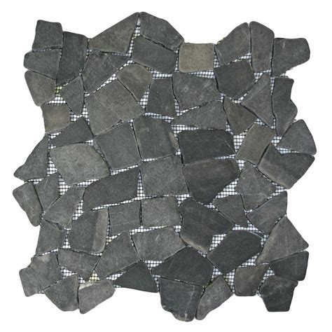 Grey Mosaic Tile Pebble Tile Shop Grey Stone Mosaic Travertine