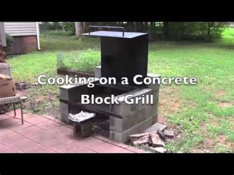 Cooking on a Concrete Block Grill - YouTube | Concrete blocks, Backyard