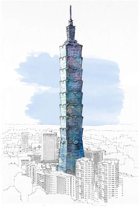 Taipei 101 Drawing At Getdrawings Free Download