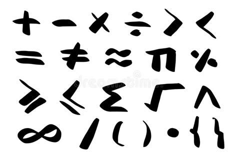 Hand Drawn Mathematical Symbol Stock Vector Illustration Of Hand Icon