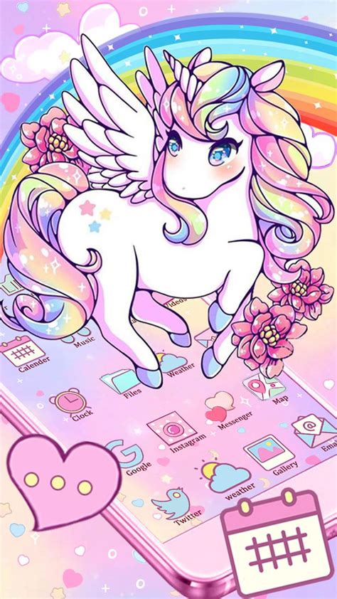 Cute Unicorn 🦄 Themes Hd Wallpapers Free Live Hd Background 🦄 Appstore For Android