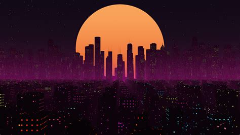 Retrowave City Sunset 4k Hd Artist 4k Wallpapers Images Backgrounds