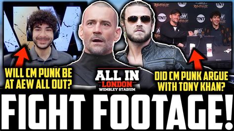 AEW CM Punk Jack Perry All In Backstage FIGHT FOOTAGE Tony Khan NO COMMENT Punk At ALL