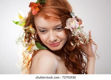 Portrait Beautiful Naked Woman Spring Flowers Stock Photo Shutterstock