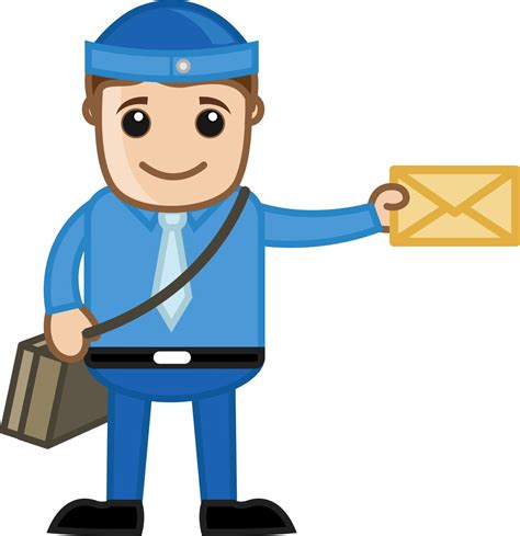Delivering Mail Cartton Vector Royalty Free Stock Image Storyblocks