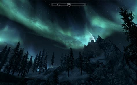Another Screenshot From Skyrim At Night Beautiful Game Northern