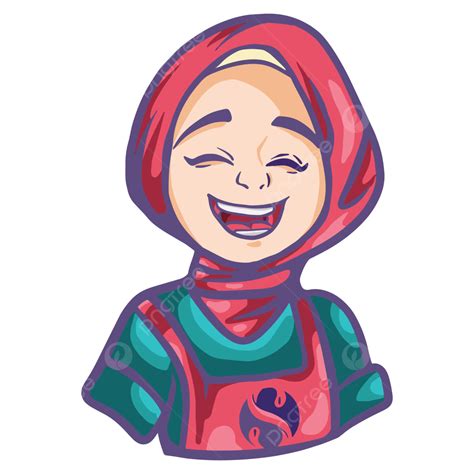 Hijab Character Illustration Vector Hijab Character Chibi Character