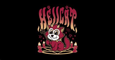 Hellcat Cartoon Kawaii Devil Chonky Cat Witchcraft Sticker