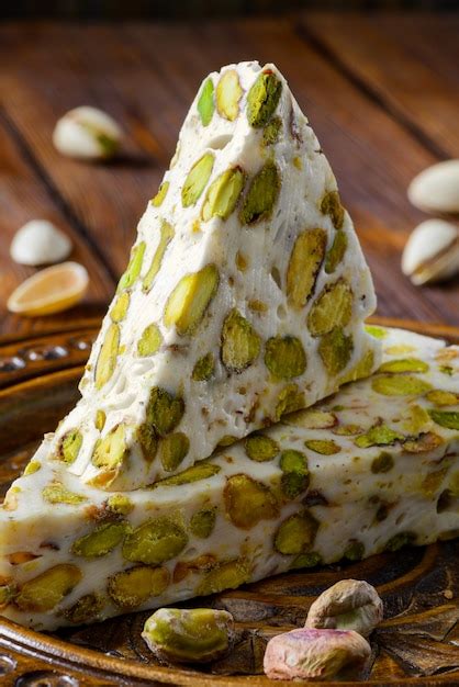 Premium Photo Turkish Delight Dessert With Pistachios